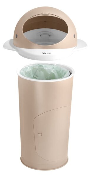 Cestino in plastica beige per pannolini 25 l Whale - Kindsgut
