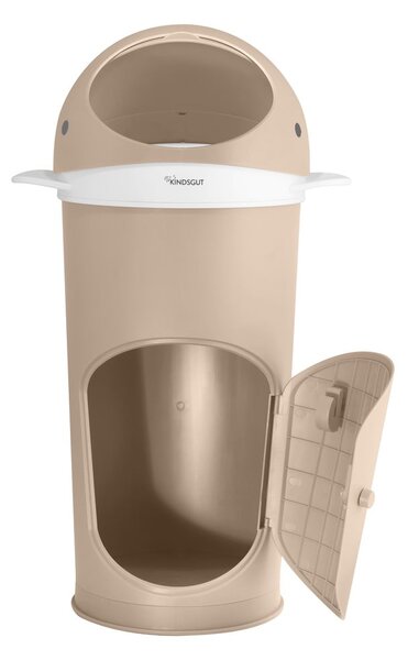 Cestino in plastica beige per pannolini 25 l Whale - Kindsgut