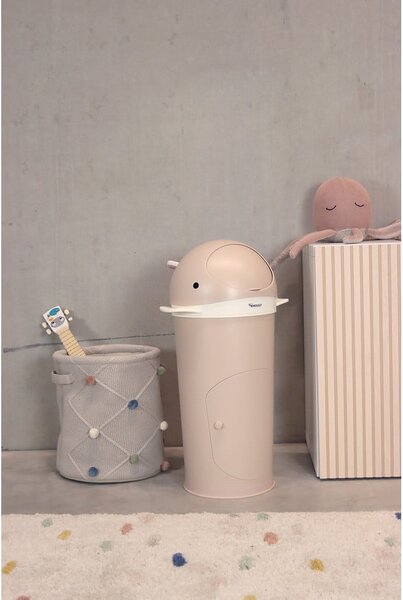 Cestino in plastica beige per pannolini 25 l Whale - Kindsgut