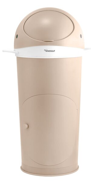 Cestino in plastica beige per pannolini 25 l Whale - Kindsgut