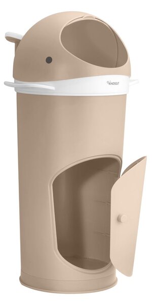 Cestino in plastica beige per pannolini 25 l Whale - Kindsgut
