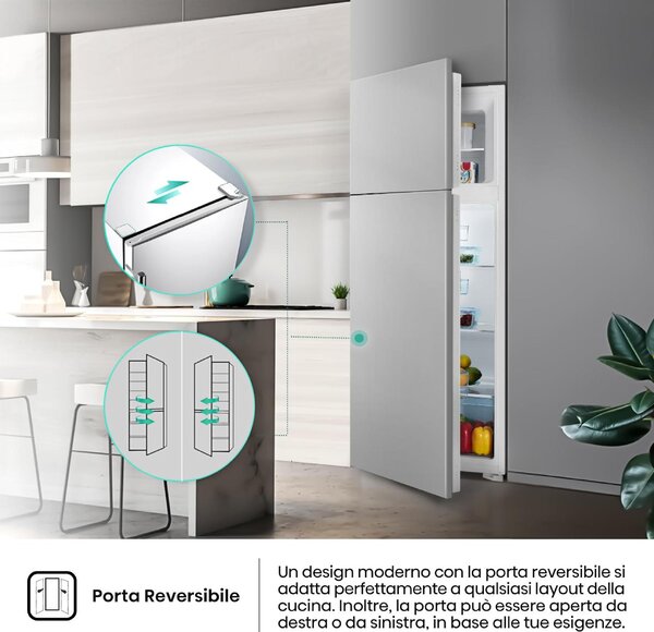 Hisense Frigorifero da Incasso Doppia Porta Capacit 205 Litri Classe energetica E Raffreddamento Statico - RI1P205NEWE