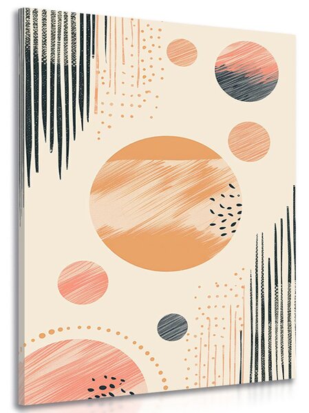 Quadro su tela – Cerchi eleganti Peach Fuzz