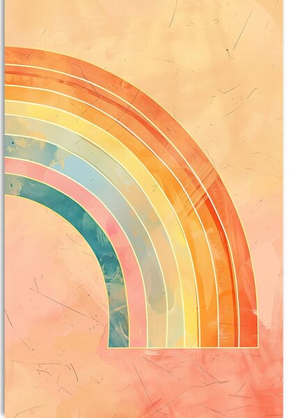 Quadro su tela – Arcobaleno minimalista Peach Fuzz