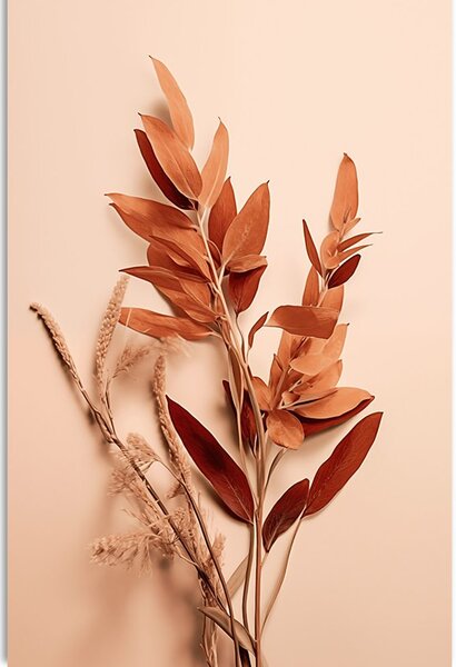 Quadro su tela – Foglie Peach Fuzz