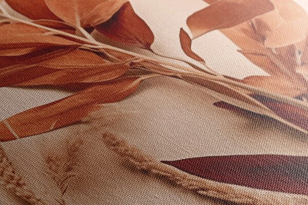 Quadro su tela – Foglie Peach Fuzz