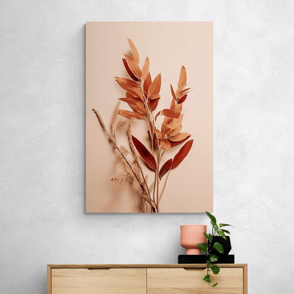 Quadro su tela – Foglie Peach Fuzz