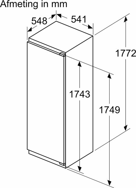 Bosch Frigorifero da Incasso Monoporta Classe E Capacit 280 Litri con Congleatore - Serie 4 KIL82VFE0
