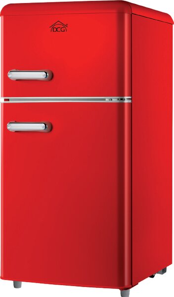 DCG Frigorifero Doppia Porta Capacit 100 Litri Classe energetica E Raffreddamento Statico colore Rosso - MF100RCDP