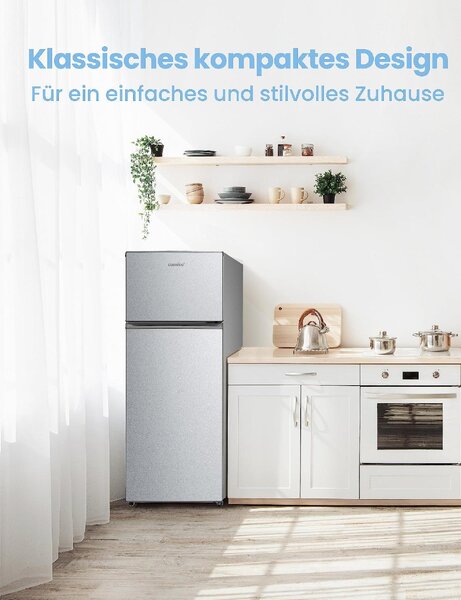 Comfee Frigorifero Doppia Porta Capacit 205 Litri Classe Energetica E Raffreddamento Statico colore Dark Silver - RCT284DS2