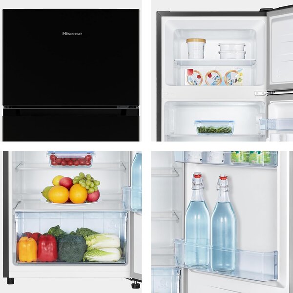 Hisense Frigorifero Doppia Porta Capacit 206 Litri Classe energetica E Raffreddamento Statico colore Nero - MTM55205BE
