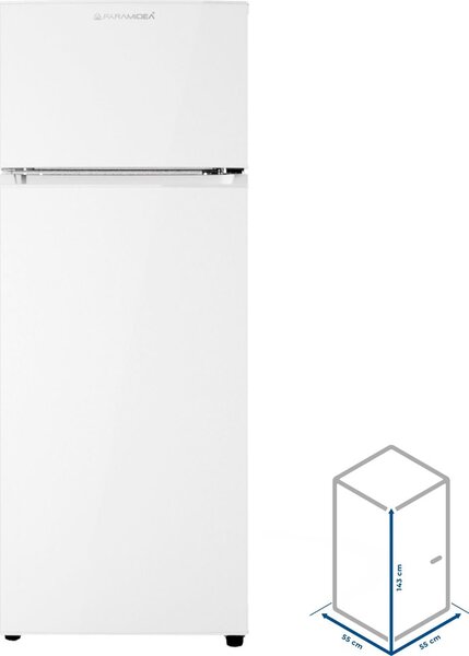 PYRAMIDEA Frigorifero Doppia Porta Capacit 210 Litri Classe energetica E Raffreddamento Statico colore Bianco - FRG244W