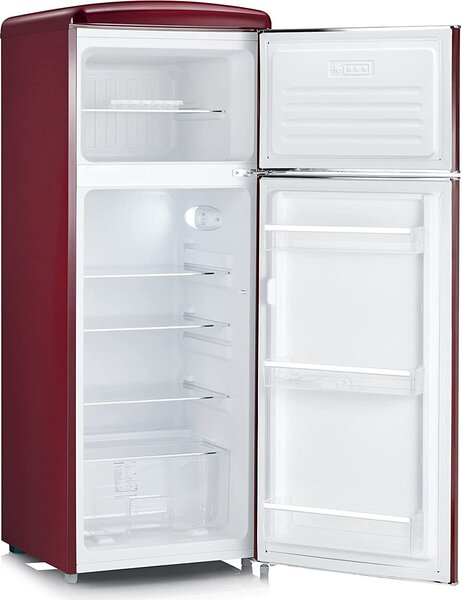 Severin Frigorifero Doppia porta Capacit 208 Litri Classe energetica E Raffreddamento Statico Cassetto Veggibox colore Vinaccia - RKG 8931 Linea R