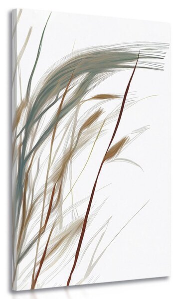 Quadro su tela – Steli d'erba con un tocco di minimalismo