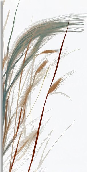 Quadro su tela – Steli d'erba con un tocco di minimalismo