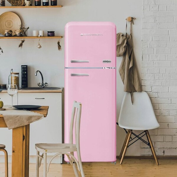 PYRAMIDEA Frigorifero Doppia Porta Capacit 240 Litri Classe energetica E Raffreddamento Ventilato colore Rosa Satinato Opaco - MAMBO2402P Mambo