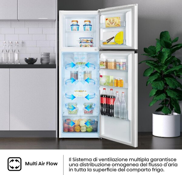 Hisense Frigorifero Doppia Porta Capacit 249 Litri Classe E Raffreddamento Total No Frost colore Bianco - RT327N4AWE