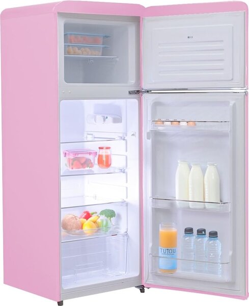 PYRAMIDEA Frigorifero Doppia Porta Capacit 240 Litri Classe energetica E Raffreddamento Ventilato colore Rosa Satinato Opaco - MAMBO2402P Mambo
