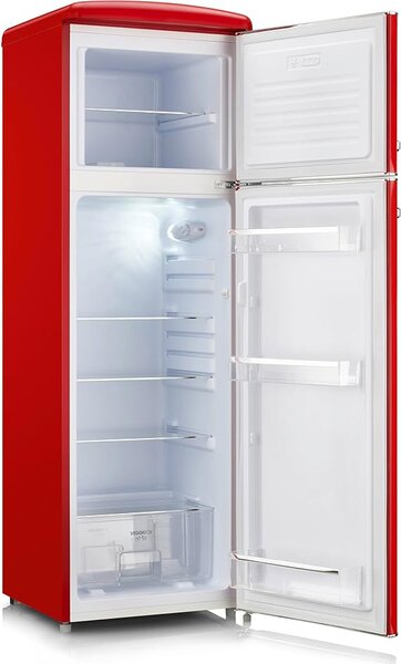 Severin Frigorifero Doppia Porta Capacit 246 Litri Classe energetica D Raffreddamento Statico colore Rosso - RKG 8983