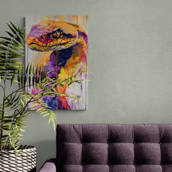 Stampa su tela – Serpente con imitazione di pittura
