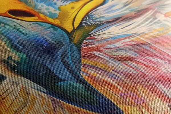 Stampa su tela – Aquila con imitazione di pittura