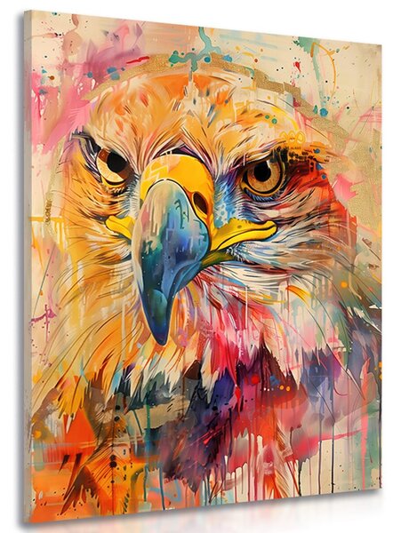 Stampa su tela – Aquila con imitazione di pittura