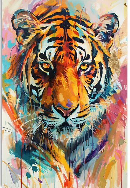 Stampa su tela – Tigre con imitazione di pittura