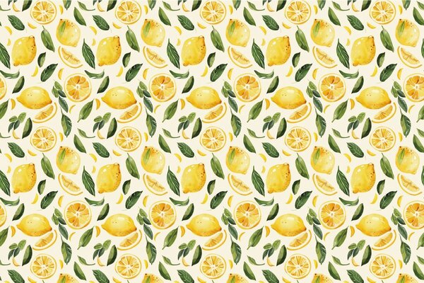 Carta da parati – Limoni freschi