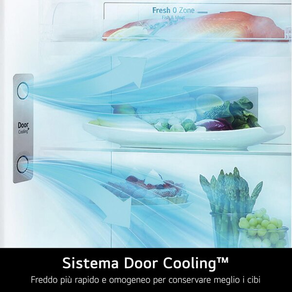 Lg Frigorifero Doppia Porta Capacit 509 Litri Classe energetica E Raffreddamento No Frost colore Beige - GTF744SEPED