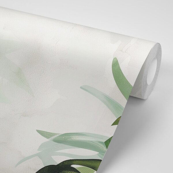 Carta da parati – Monstera acquerello