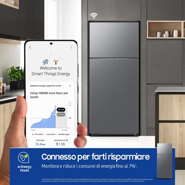 Samsung Frigorifero Doppia Porta Capacit 530 Litri Classe energetica E Raffreddamento No Frost colore Inox - RT53DG7A14S9