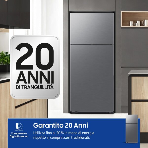 Samsung Frigorifero Doppia Porta Capacit 530 Litri Classe energetica E Raffreddamento No Frost colore Inox - RT53DG7A14S9