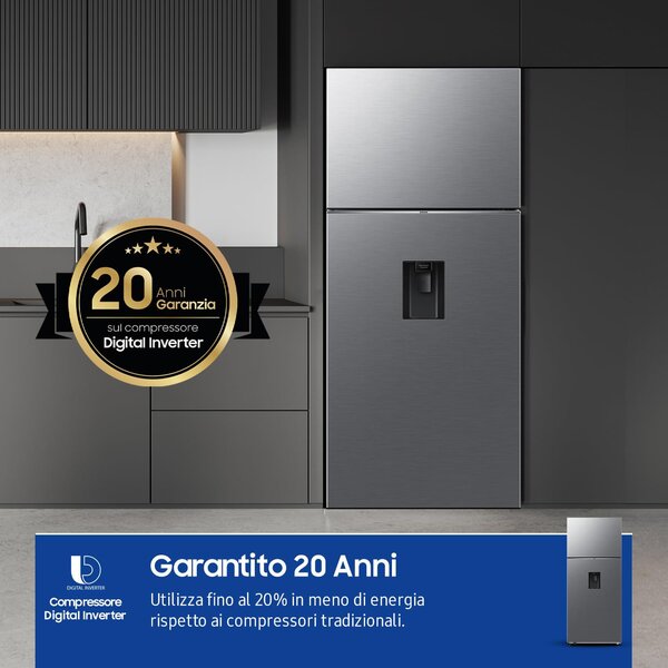 Samsung Frigorifero Doppia Porta Capacit 528 Litri Classe energetica E Raffreddamento No Frost colore Inox - RT53DG7B14S9