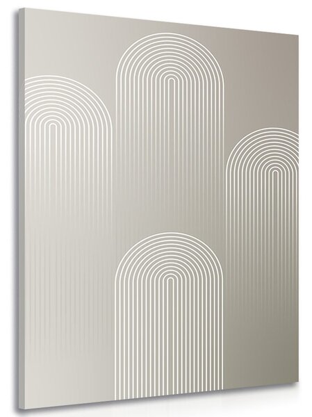 Quadro su tela – Arcobaleno elegante Mid-Century