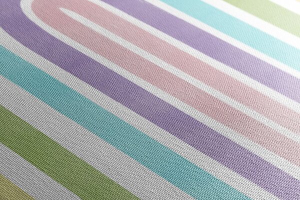 Stampa su tela – Arcobaleno pastello Mid-Century