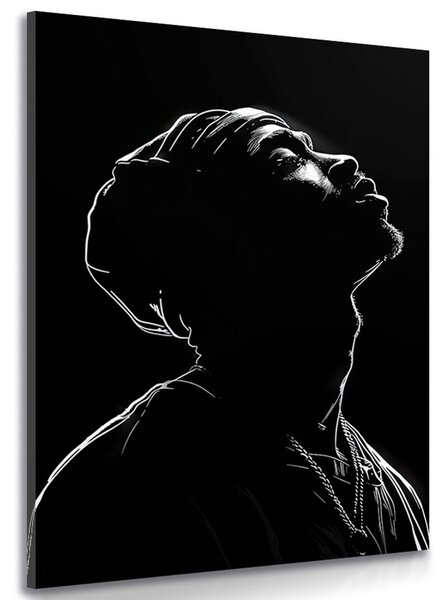 Stampa su tela – Rapper in bianco e nero