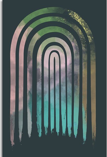 Stampa su tela – Street art arcobaleno Mid-Century