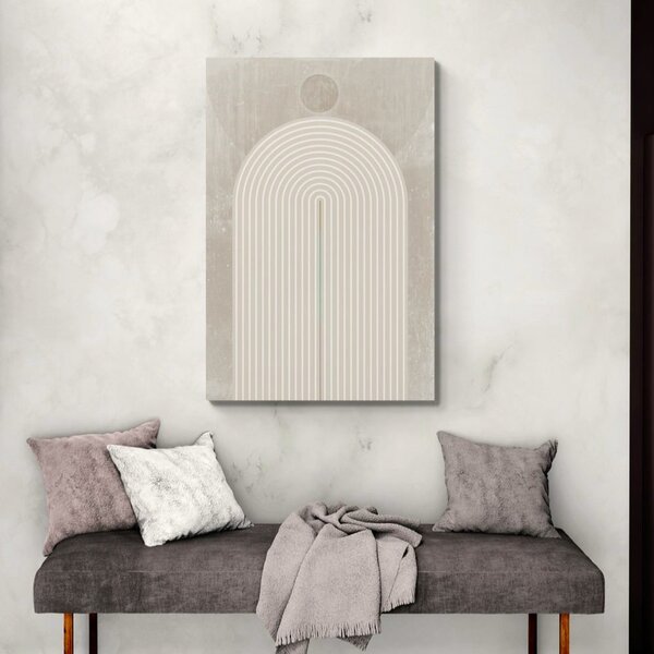 Stampa su tela – Arcobaleno beige moderno Mid-Century