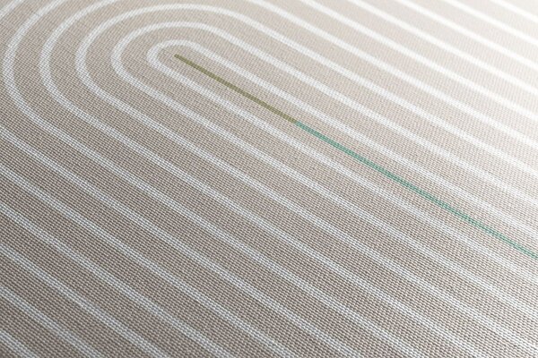 Stampa su tela – Arcobaleno beige moderno Mid-Century