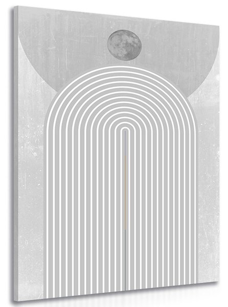 Stampa su tela – Arcobaleno grigio moderno Mid-Century