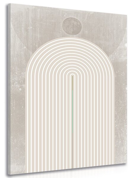 Stampa su tela – Arcobaleno beige moderno Mid-Century