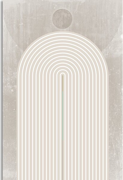 Stampa su tela – Arcobaleno beige moderno Mid-Century