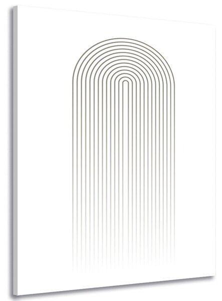 Quadro su tela – Arcobaleno minimalista Mid-Century