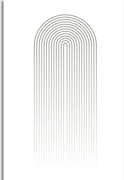 Quadro su tela – Arcobaleno minimalista Mid-Century