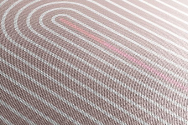 Stampa su tela – Arcobaleno rosa moderno Mid-Century