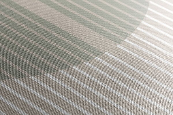 Stampa su tela – Motivo elegante con cerchio Mid-Century
