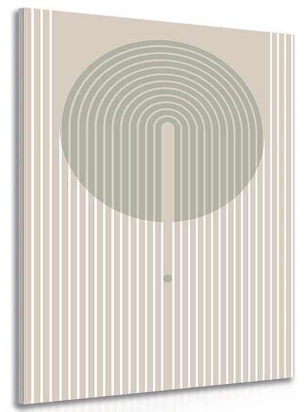 Stampa su tela – Motivo elegante con cerchio Mid-Century