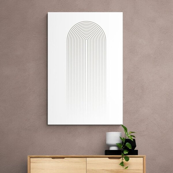 Quadro su tela – Arcobaleno minimalista Mid-Century