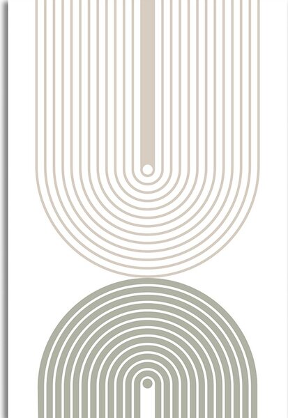 Quadro su tela – Arcobaleni minimalisti Mid-Century