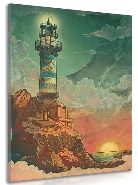 Quadro su tela – Faro da favola
